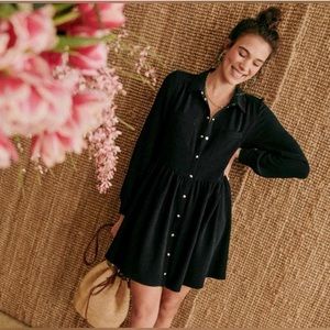 Sezane Leana Dress Black | Size 46